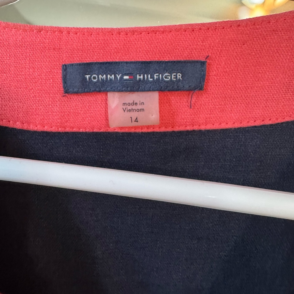 Tommy Hilfiger Red and Black Top